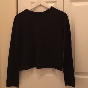 New Without Tag Boohoo Back Wrap Black Top